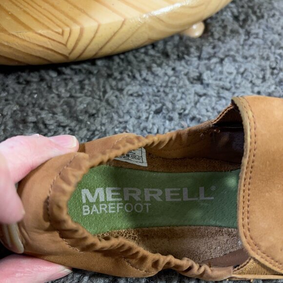 Merrell Barefoot Life Zest Glove Flats Womens Size 5.5 Tan Slip On Vibram Shoes - Picture 7 of 9